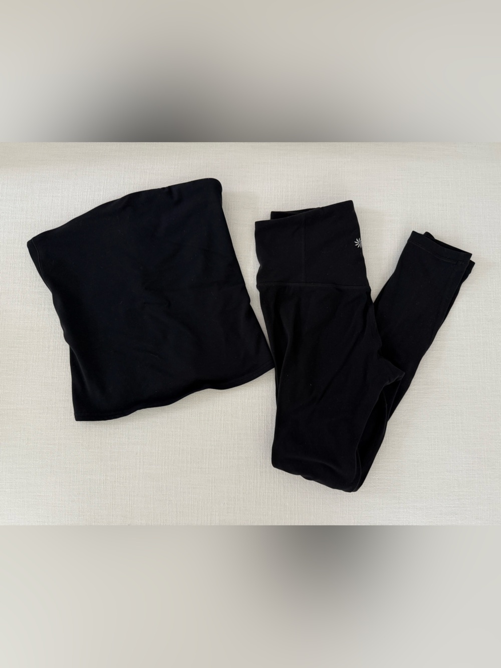 Athleta Transcend Tube Top & Elation Ultra High Rise Legging | Black